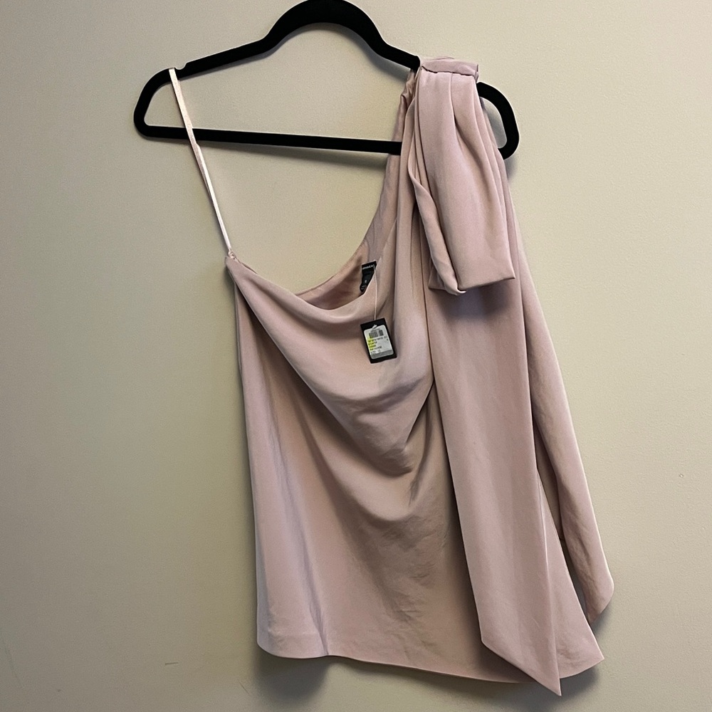 Club Monaco Blush One-Shoulder Blouse